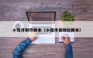百色小程序制作脚本（小程序自动化脚本）